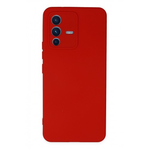 Newface Vivo V23 5G Kılıf Nano içi Kadife Silikon - Kırmızı Newface Vivo V23 5G Kılıf Nano içi Kadife Silikon - Kırmızı