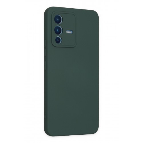 Newface Vivo V23 5G Kılıf Nano içi Kadife Silikon - Koyu Yeşil Newface Vivo V23 5G Kılıf Nano içi Kadife Silikon - Koyu Yeşil