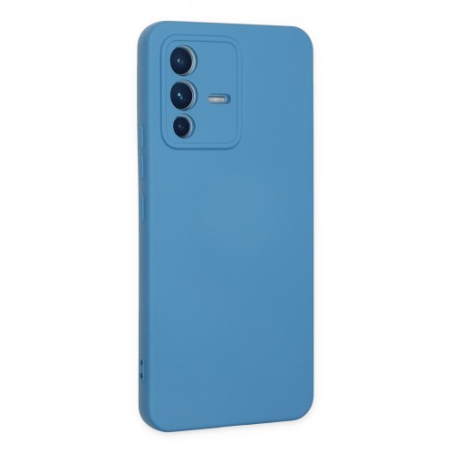 Newface Vivo V23 5G Kılıf Nano içi Kadife Silikon - Mavi Newface Vivo V23 5G Kılıf Nano içi Kadife Silikon - Mavi