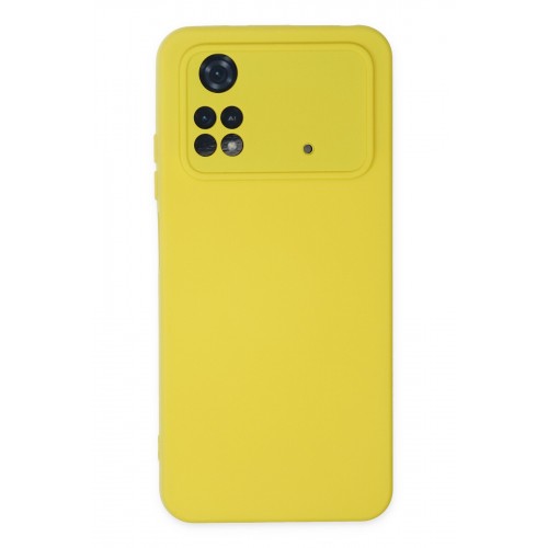 Newface Xiaomi Poco M4 Pro 4G Kılıf Nano içi Kadife Silikon - Sarı Newface Xiaomi Poco M4 Pro 4G Kılıf Nano içi Kadife Silikon - Sarı