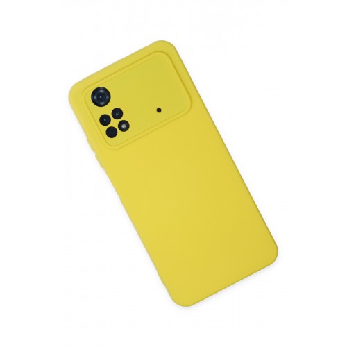 Newface Xiaomi Poco M4 Pro 4G Kılıf Nano içi Kadife Silikon - Sarı Newface Xiaomi Poco M4 Pro 4G Kılıf Nano içi Kadife Silikon - Sarı