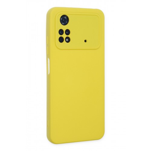 Newface Xiaomi Poco M4 Pro 4G Kılıf Nano içi Kadife Silikon - Sarı Newface Xiaomi Poco M4 Pro 4G Kılıf Nano içi Kadife Silikon - Sarı