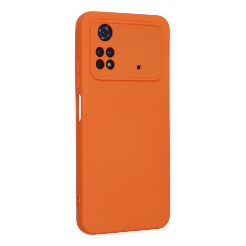 Newface Xiaomi Poco M4 Pro 4G Kılıf Nano içi Kadife Silikon - Turuncu Newface Xiaomi Poco M4 Pro 4G Kılıf Nano içi Kadife Silikon - Turuncu