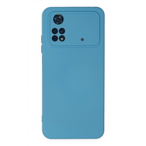 Newface Xiaomi Poco M4 Pro 4G Kılıf Nano içi Kadife Silikon - Mavi Newface Xiaomi Poco M4 Pro 4G Kılıf Nano içi Kadife Silikon - Mavi
