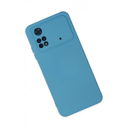 Newface Xiaomi Poco M4 Pro 4G Kılıf Nano içi Kadife Silikon - Mavi Newface Xiaomi Poco M4 Pro 4G Kılıf Nano içi Kadife Silikon - Mavi