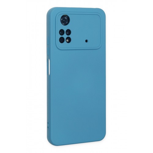 Newface Xiaomi Poco M4 Pro 4G Kılıf Nano içi Kadife Silikon - Mavi Newface Xiaomi Poco M4 Pro 4G Kılıf Nano içi Kadife Silikon - Mavi
