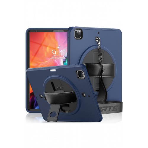 Newface iPad Pro 12.9 (2021) Kılıf Strap-C Otterbox Tablet Kapak - Lacivert Newface iPad Pro 12.9 (2021) Kılıf Strap-C Otterbox Tablet Kapak - Lacivert