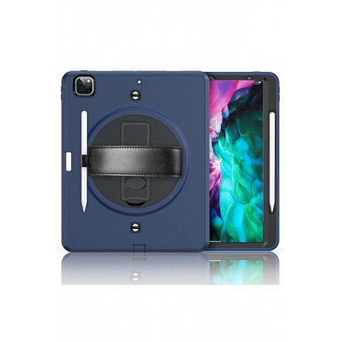 Newface iPad Pro 12.9 (2021) Kılıf Strap-C Otterbox Tablet Kapak - Lacivert Newface iPad Pro 12.9 (2021) Kılıf Strap-C Otterbox Tablet Kapak - Lacivert
