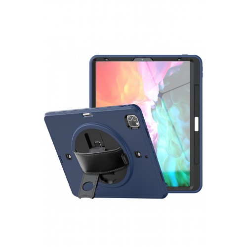 Newface iPad Pro 12.9 (2021) Kılıf Strap-C Otterbox Tablet Kapak - Lacivert Newface iPad Pro 12.9 (2021) Kılıf Strap-C Otterbox Tablet Kapak - Lacivert
