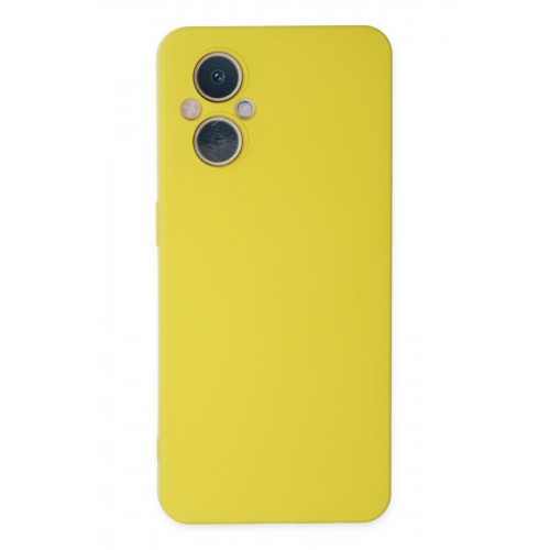 Newface Oppo Reno 7 Lite Kılıf Nano içi Kadife Silikon - Sarı Newface Oppo Reno 7 Lite Kılıf Nano içi Kadife Silikon - Sarı