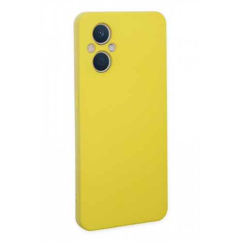 Newface Oppo Reno 7 Lite Kılıf Nano içi Kadife Silikon - Sarı Newface Oppo Reno 7 Lite Kılıf Nano içi Kadife Silikon - Sarı