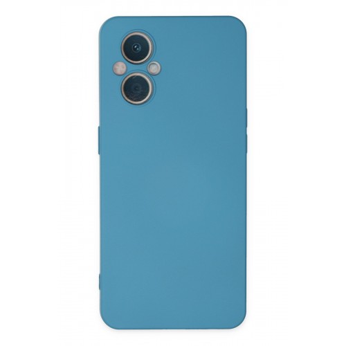 Newface Oppo Reno 7 Lite Kılıf Nano içi Kadife Silikon - Mavi Newface Oppo Reno 7 Lite Kılıf Nano içi Kadife Silikon - Mavi