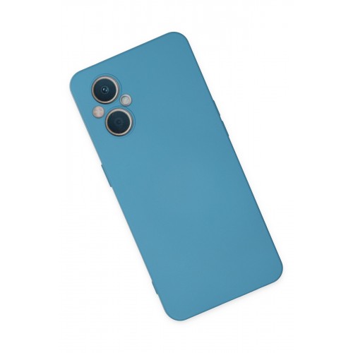 Newface Oppo Reno 7 Lite Kılıf Nano içi Kadife Silikon - Mavi Newface Oppo Reno 7 Lite Kılıf Nano içi Kadife Silikon - Mavi