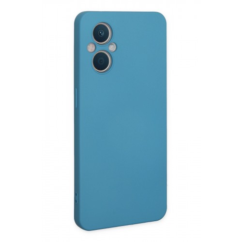 Newface Oppo Reno 7 Lite Kılıf Nano içi Kadife Silikon - Mavi Newface Oppo Reno 7 Lite Kılıf Nano içi Kadife Silikon - Mavi