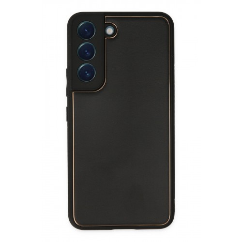 Newface Samsung Galaxy S22 Plus Kılıf Coco Deri Silikon Kapak - Siyah Newface Samsung Galaxy S22 Plus Kılıf Coco Deri Silikon Kapak - Siyah