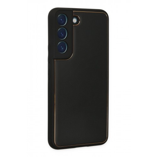Newface Samsung Galaxy S22 Plus Kılıf Coco Deri Silikon Kapak - Siyah Newface Samsung Galaxy S22 Plus Kılıf Coco Deri Silikon Kapak - Siyah