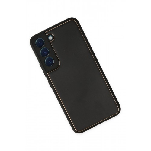 Newface Samsung Galaxy S22 Plus Kılıf Coco Deri Silikon Kapak - Siyah Newface Samsung Galaxy S22 Plus Kılıf Coco Deri Silikon Kapak - Siyah