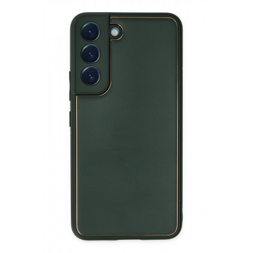 Newface Samsung Galaxy S22 Plus Kılıf Coco Deri Silikon Kapak - Yeşil Newface Samsung Galaxy S22 Plus Kılıf Coco Deri Silikon Kapak - Yeşil