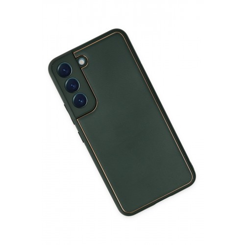 Newface Samsung Galaxy S22 Plus Kılıf Coco Deri Silikon Kapak - Yeşil Newface Samsung Galaxy S22 Plus Kılıf Coco Deri Silikon Kapak - Yeşil