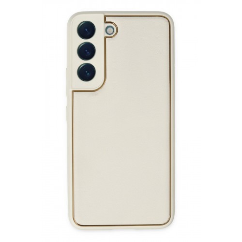Newface Samsung Galaxy S22 Plus Kılıf Coco Deri Silikon Kapak - Beyaz Newface Samsung Galaxy S22 Plus Kılıf Coco Deri Silikon Kapak - Beyaz