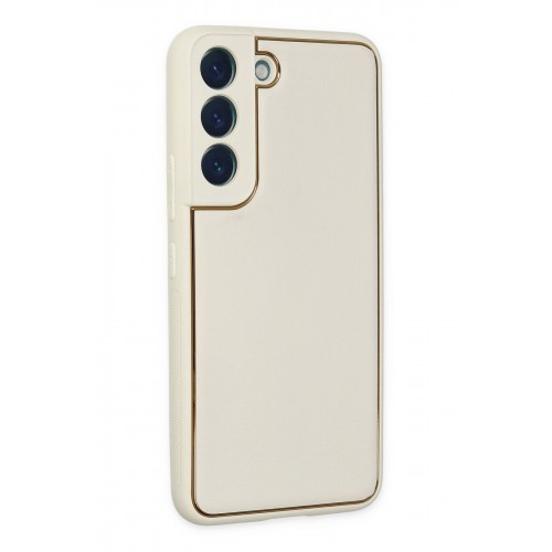 Newface Samsung Galaxy S22 Plus Kılıf Coco Deri Silikon Kapak - Beyaz Newface Samsung Galaxy S22 Plus Kılıf Coco Deri Silikon Kapak - Beyaz