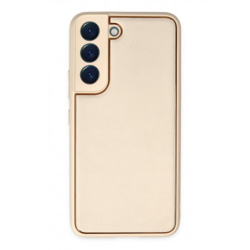 Newface Samsung Galaxy S22 Plus Kılıf Coco Deri Silikon Kapak - Gold Newface Samsung Galaxy S22 Plus Kılıf Coco Deri Silikon Kapak - Gold