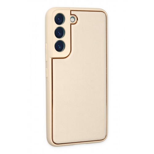 Newface Samsung Galaxy S22 Plus Kılıf Coco Deri Silikon Kapak - Gold Newface Samsung Galaxy S22 Plus Kılıf Coco Deri Silikon Kapak - Gold