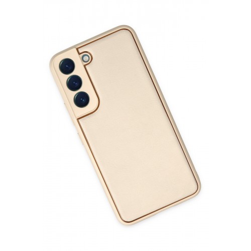 Newface Samsung Galaxy S22 Plus Kılıf Coco Deri Silikon Kapak - Gold Newface Samsung Galaxy S22 Plus Kılıf Coco Deri Silikon Kapak - Gold