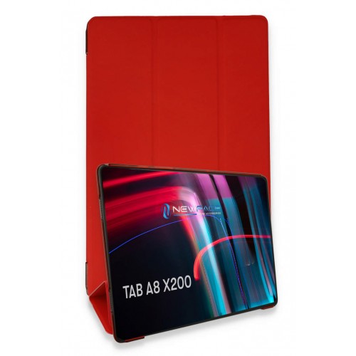 Newface Samsung Galaxy X200 Tab A8 10.5 Kılıf Tablet Smart Kılıf - Kırmızı Newface Samsung Galaxy X200 Tab A8 10.5 Kılıf Tablet Smart Kılıf - Kırmızı