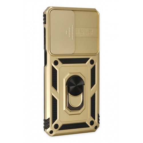 Newface Samsung Galaxy M33 Kılıf Pars Lens Yüzüklü Silikon - Gold Newface Samsung Galaxy M33 Kılıf Pars Lens Yüzüklü Silikon - Gold
