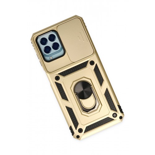 Newface Samsung Galaxy M33 Kılıf Pars Lens Yüzüklü Silikon - Gold Newface Samsung Galaxy M33 Kılıf Pars Lens Yüzüklü Silikon - Gold