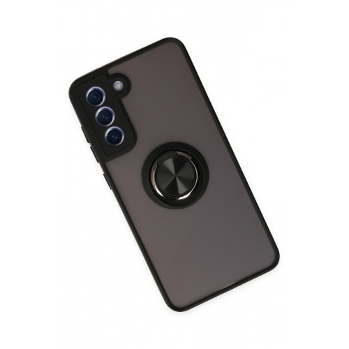 Newface Samsung Galaxy S21 FE Kılıf Montreal Yüzüklü Silikon Kapak - Siyah Newface Samsung Galaxy S21 FE Kılıf Montreal Yüzüklü Silikon Kapak - Siyah