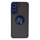 Newface Samsung Galaxy S21 FE Kılıf Montreal Yüzüklü Silikon Kapak - Lacivert Newface Samsung Galaxy S21 FE Kılıf Montreal Yüzüklü Silikon Kapak - Lacivert