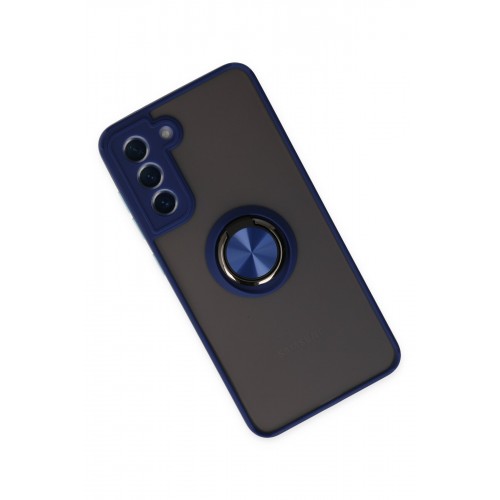 Newface Samsung Galaxy S21 FE Kılıf Montreal Yüzüklü Silikon Kapak - Lacivert Newface Samsung Galaxy S21 FE Kılıf Montreal Yüzüklü Silikon Kapak - Lacivert