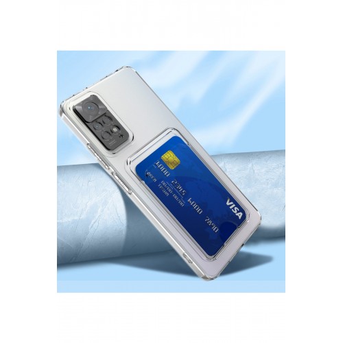 Newface Xiaomi Redmi Note 11 Kılıf Kart Şeffaf Silikon - Şeffaf Newface Xiaomi Redmi Note 11 Kılıf Kart Şeffaf Silikon - Şeffaf