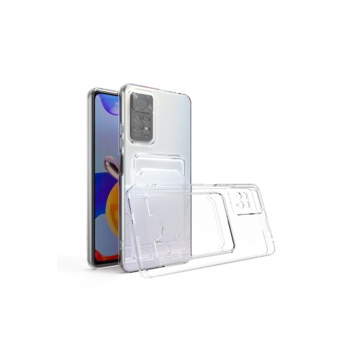 Newface Xiaomi Redmi Note 11S Kılıf Kart Şeffaf Silikon - Şeffaf Newface Xiaomi Redmi Note 11S Kılıf Kart Şeffaf Silikon - Şeffaf