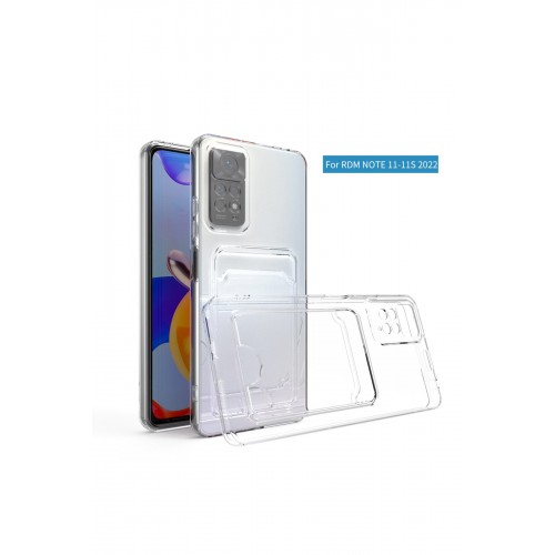 Newface Xiaomi Redmi Note 11S Kılıf Kart Şeffaf Silikon - Şeffaf Newface Xiaomi Redmi Note 11S Kılıf Kart Şeffaf Silikon - Şeffaf