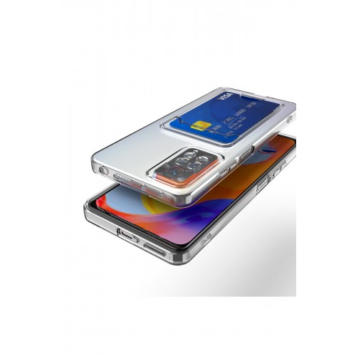 Newface Xiaomi Redmi Note 11S Kılıf Kart Şeffaf Silikon - Şeffaf Newface Xiaomi Redmi Note 11S Kılıf Kart Şeffaf Silikon - Şeffaf