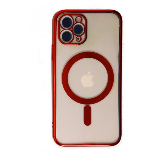 Newface iPhone 11 Pro Max Kılıf Magneticsafe Lazer Silikon - Kırmızı Newface iPhone 11 Pro Max Kılıf Magneticsafe Lazer Silikon - Kırmızı