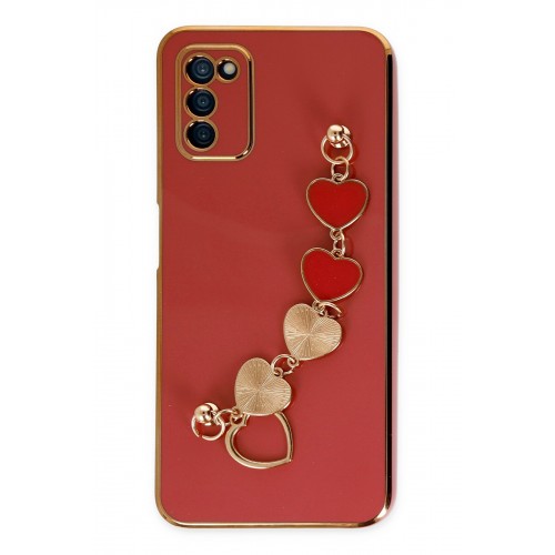 Newface Samsung Galaxy A03S Kılıf Esila Silikon - Kırmızı Newface Samsung Galaxy A03S Kılıf Esila Silikon - Kırmızı