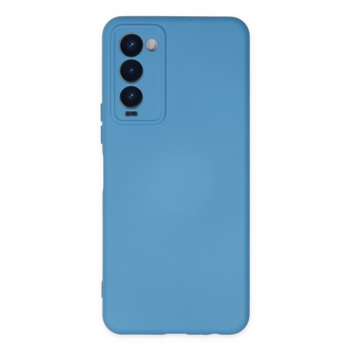 Newface Tecno Camon 18 Kılıf Nano içi Kadife Silikon - Mavi Newface Tecno Camon 18 Kılıf Nano içi Kadife Silikon - Mavi