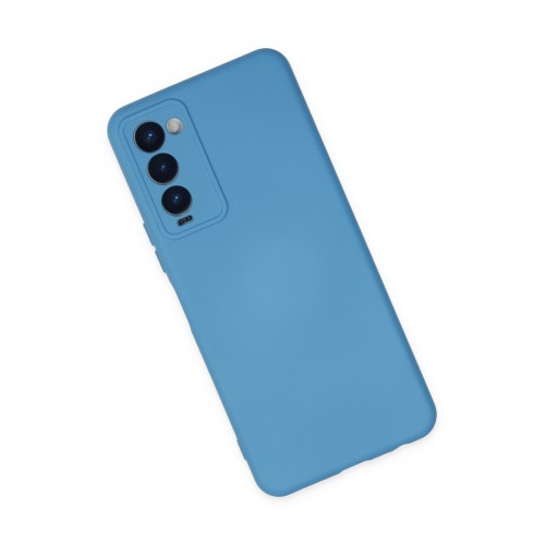 Newface Tecno Camon 18P Kılıf Nano içi Kadife Silikon - Mavi Newface Tecno Camon 18P Kılıf Nano içi Kadife Silikon - Mavi