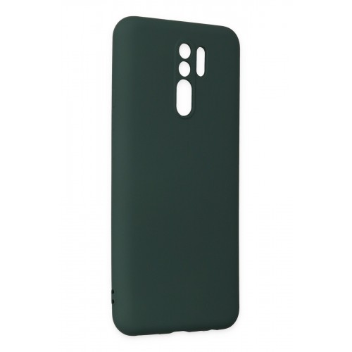 Newface Xiaomi Redmi 9 Kılıf Nano içi Kadife Silikon - Koyu Yeşil Newface Xiaomi Redmi 9 Kılıf Nano içi Kadife Silikon - Koyu Yeşil