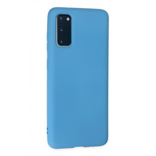 Newface Samsung Galaxy S20 Plus Kılıf Nano içi Kadife Silikon - Mavi Newface Samsung Galaxy S20 Plus Kılıf Nano içi Kadife Silikon - Mavi
