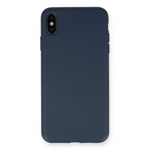 Newface iPhone XS Max Kılıf Nano içi Kadife Silikon - Lacivert Newface iPhone XS Max Kılıf Nano içi Kadife Silikon - Lacivert