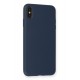Newface iPhone XS Max Kılıf Nano içi Kadife Silikon - Lacivert Newface iPhone XS Max Kılıf Nano içi Kadife Silikon - Lacivert