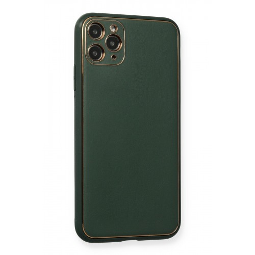 Newface iPhone 11 Pro Kılıf Coco Deri Silikon Kapak - Yeşil Newface iPhone 11 Pro Kılıf Coco Deri Silikon Kapak - Yeşil