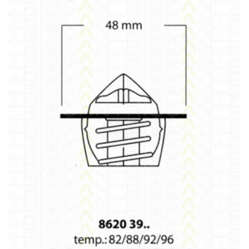 TERMOSTAT 82 C CORSA A 1.2-1.4-ASTRA F 1.4-1.6-VECTRA A-B 1.6 V2154 TERMOSTAT 82 C CORSA A 1.2-1.4-ASTRA F 1.4-1.6-VECTRA A-B 1.6 V2154