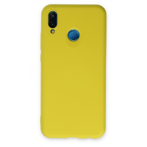 Newface Huawei P20 Lite Kılıf Nano içi Kadife Silikon - Sarı Newface Huawei P20 Lite Kılıf Nano içi Kadife Silikon - Sarı