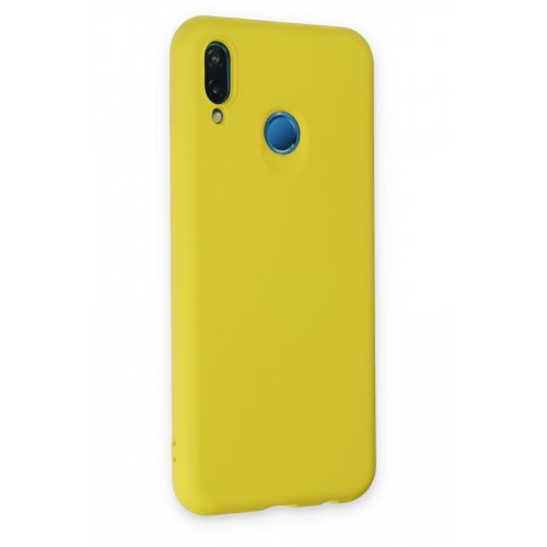 Newface Huawei P20 Lite Kılıf Nano içi Kadife Silikon - Sarı Newface Huawei P20 Lite Kılıf Nano içi Kadife Silikon - Sarı